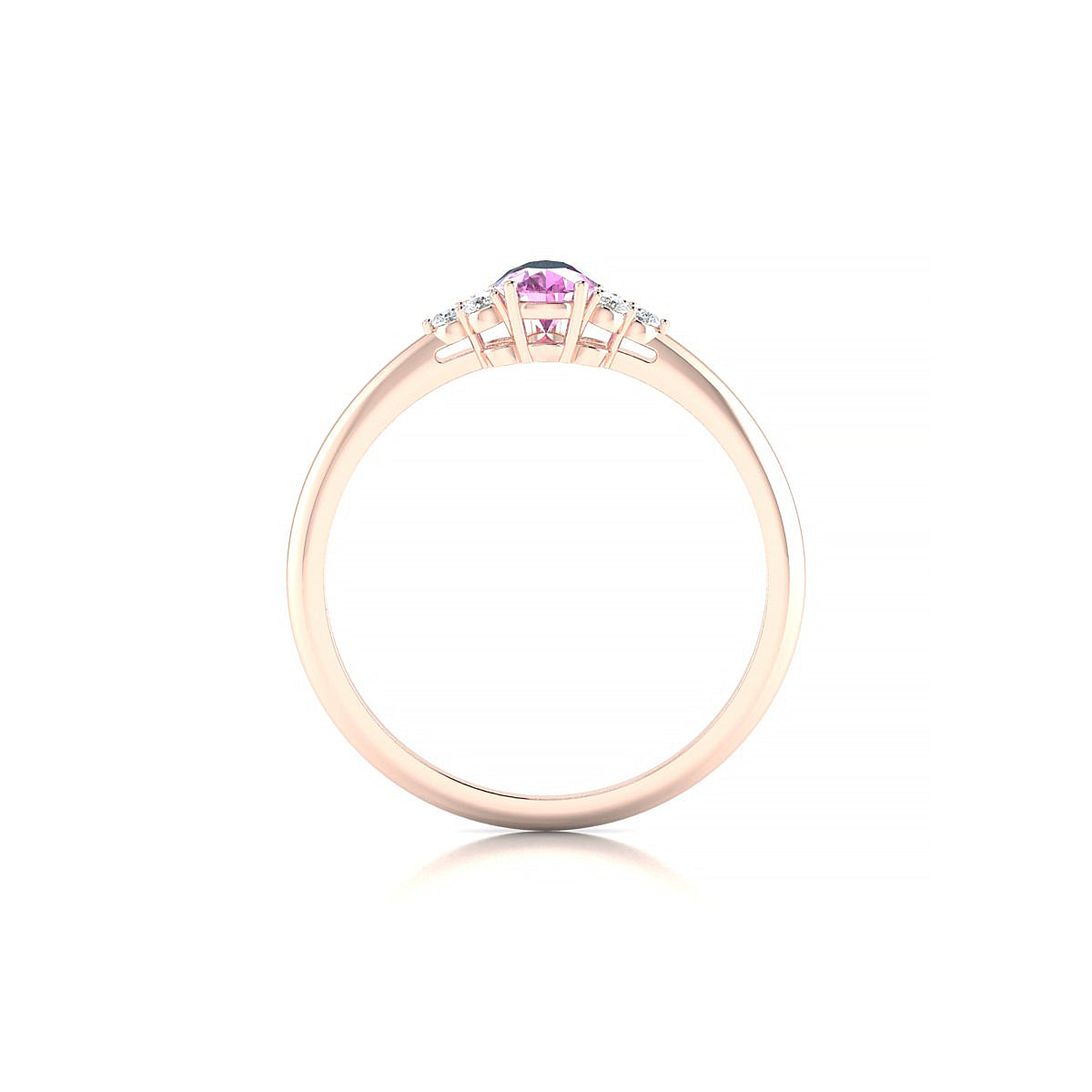 Mirage | 18k Rose Gold 6 x 4 mm Pear Pink Sapphire Ring