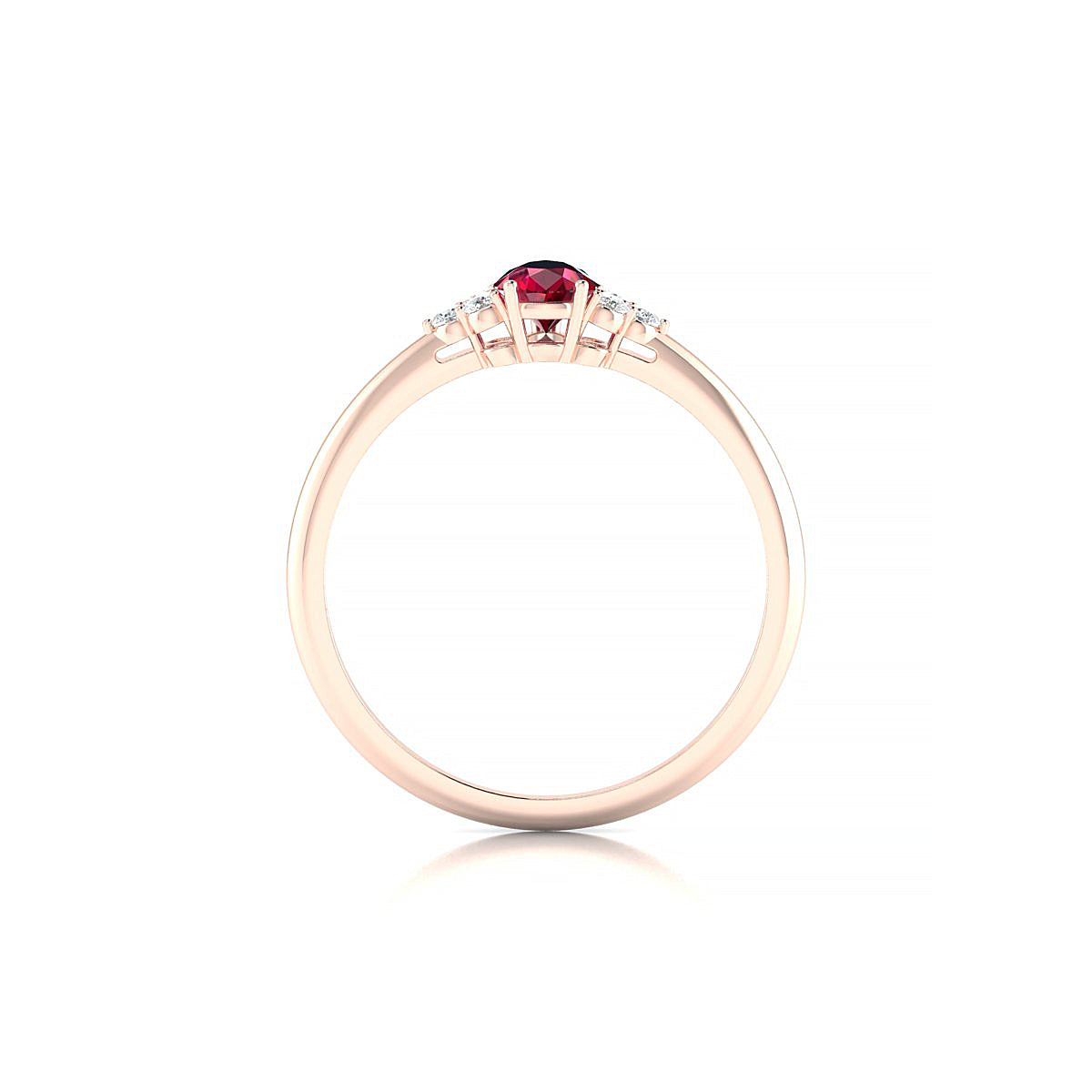 Mirage | 18k Rose Gold 6 x 4 mm Pear Ruby Ring