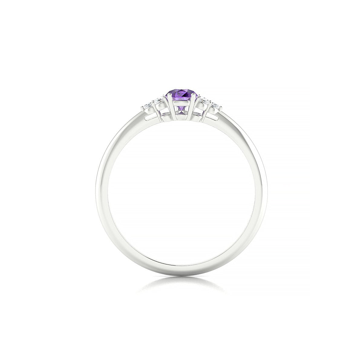 Mirage | 18k White Gold 6 x 4 mm Pear Amethyst Ring