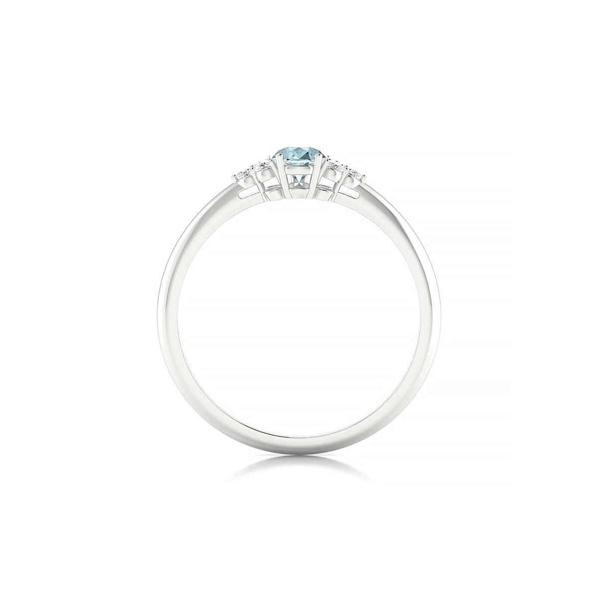 Mirage | 18k White Gold 6 x 4 mm Pear Aquamarine Ring
