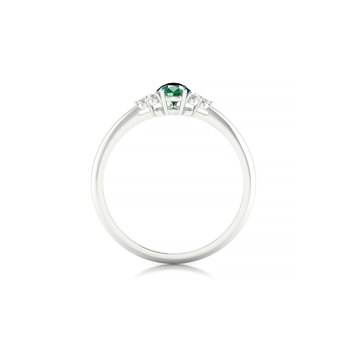 Mirage | 18k White Gold 6 x 4 mm Pear Emerald Ring