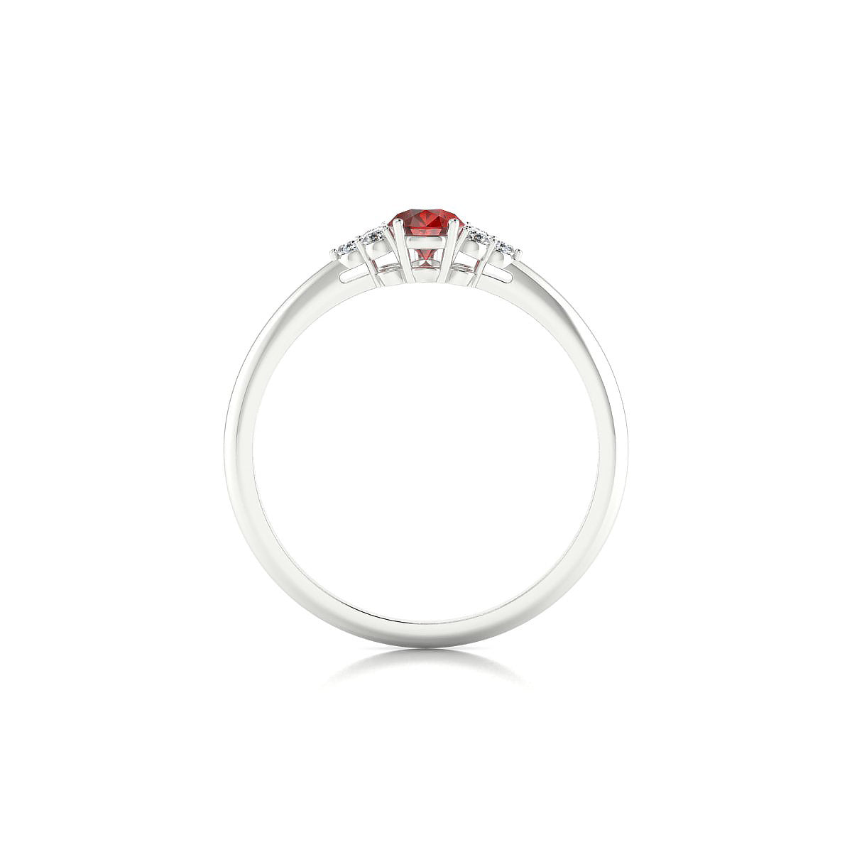 Mirage | 18k White Gold 6 x 4 mm Pear Garnet Ring