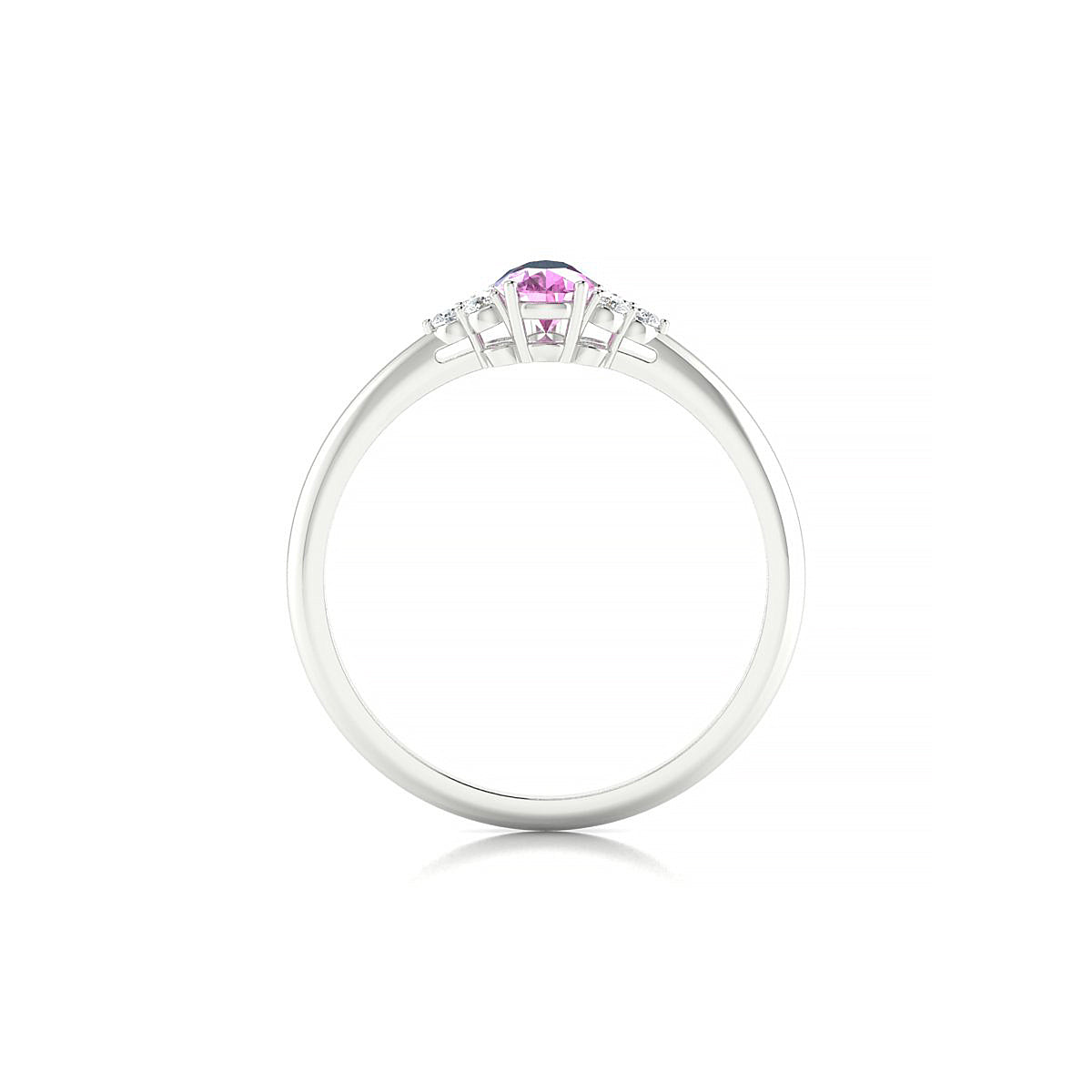 Mirage | 18k White Gold 6 x 4 mm Pear Pink Sapphire Ring