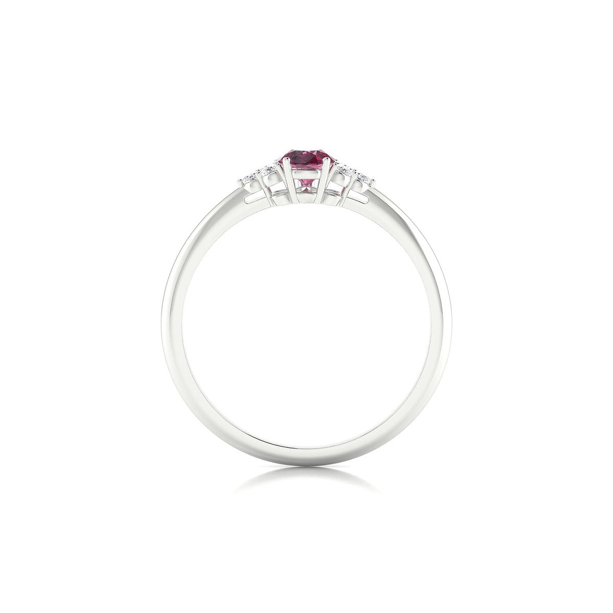Mirage | 18k White Gold 6 x 4 mm Pear Rhodolite Ring