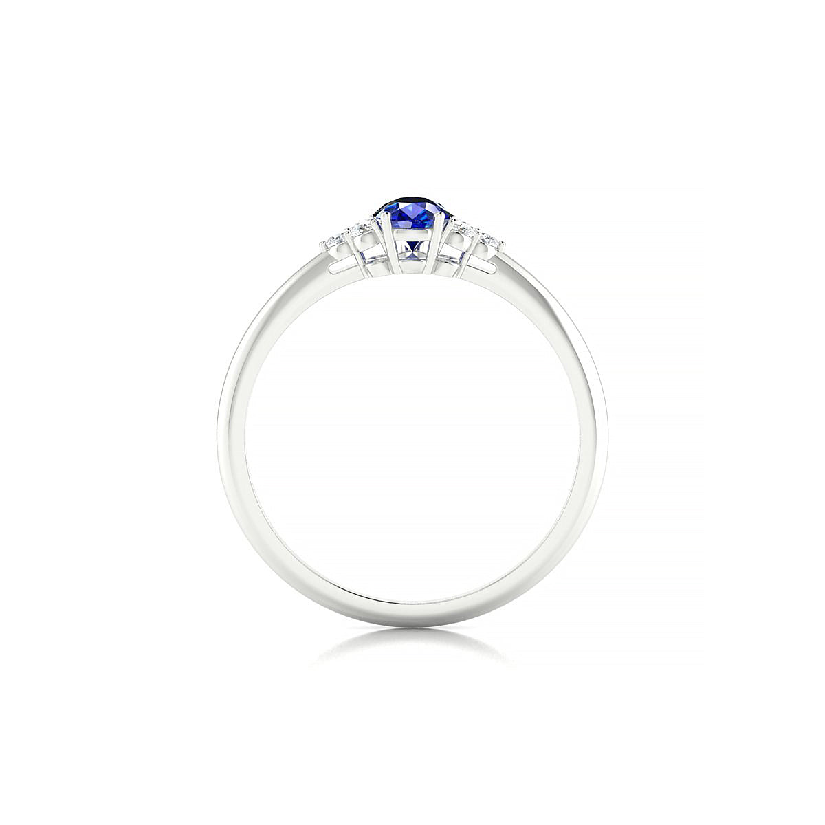 Mirage | 18k White Gold 6 x 4 mm Pear Sapphire Ring