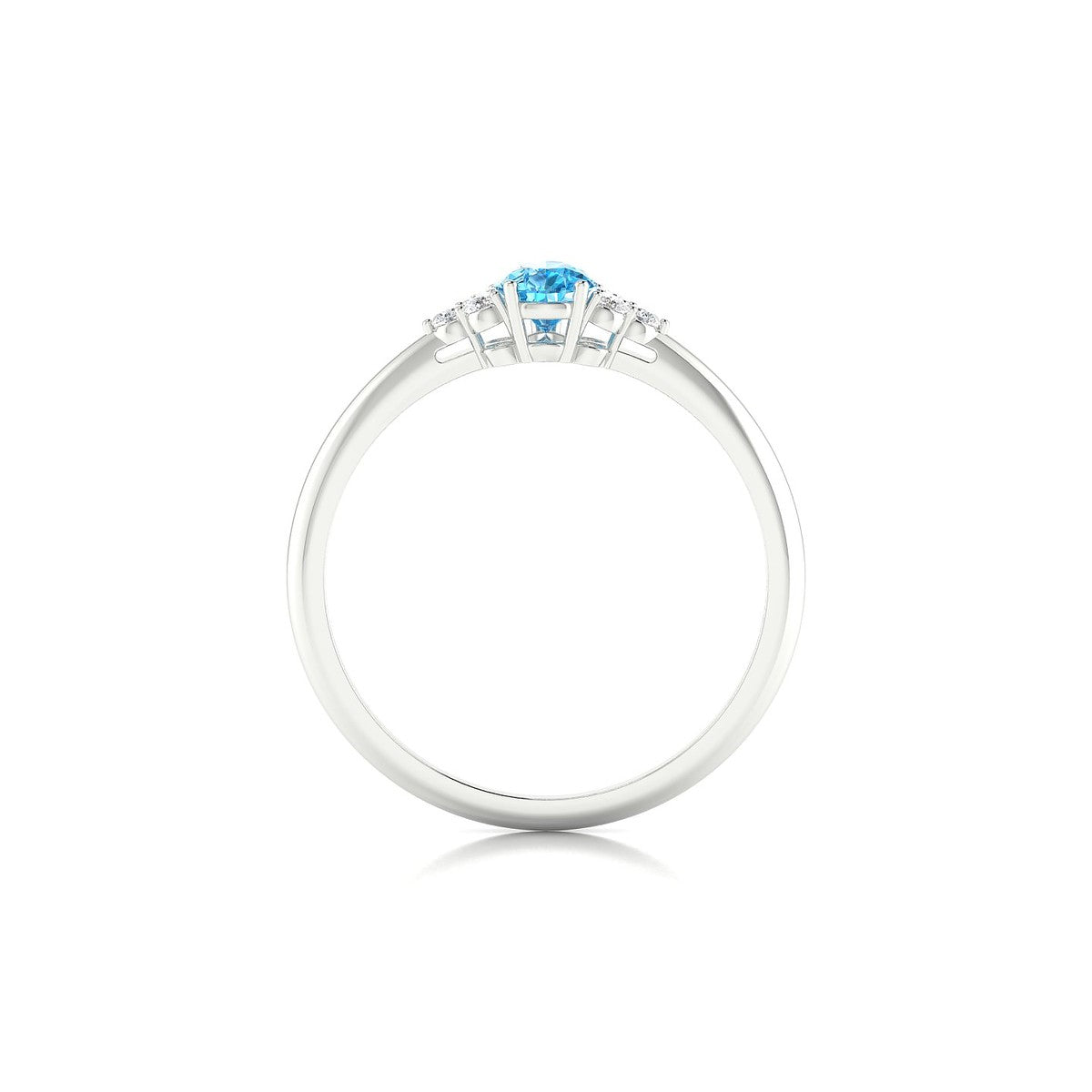 Mirage | 18k White Gold 6 x 4 mm Pear Topaz Ring