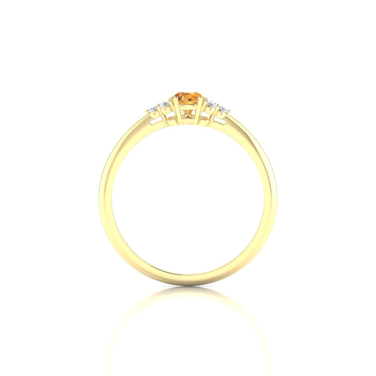 Mirage | 18k Yellow Gold 6 x 4 mm Pear Citrine Ring