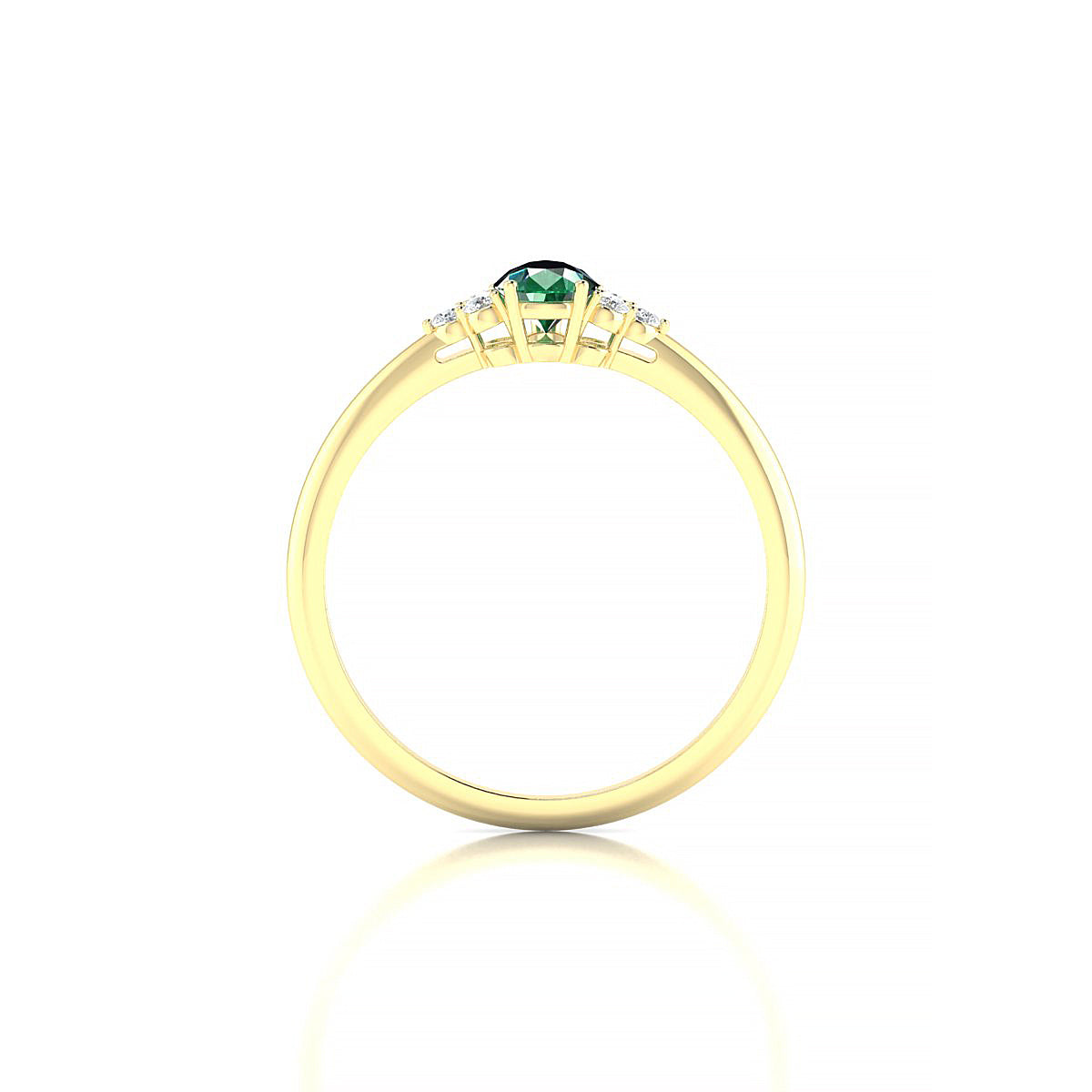 Mirage | 18k Yellow Gold 6 x 4 mm Pear Emerald Ring