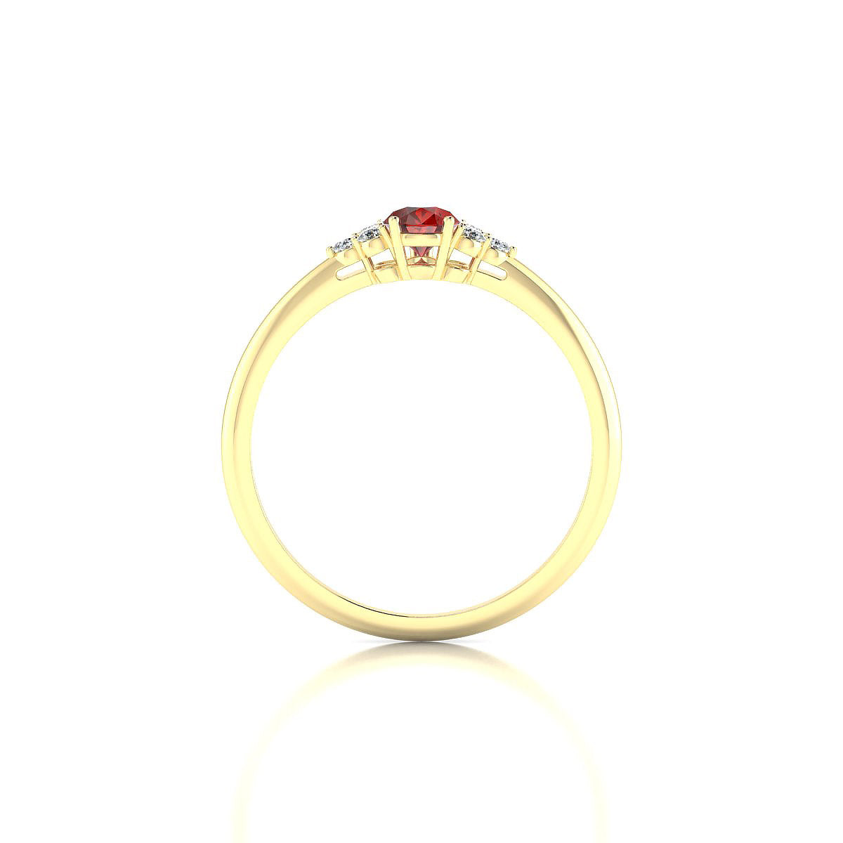 Mirage | 18k Yellow Gold 6 x 4 mm Pear Garnet Ring