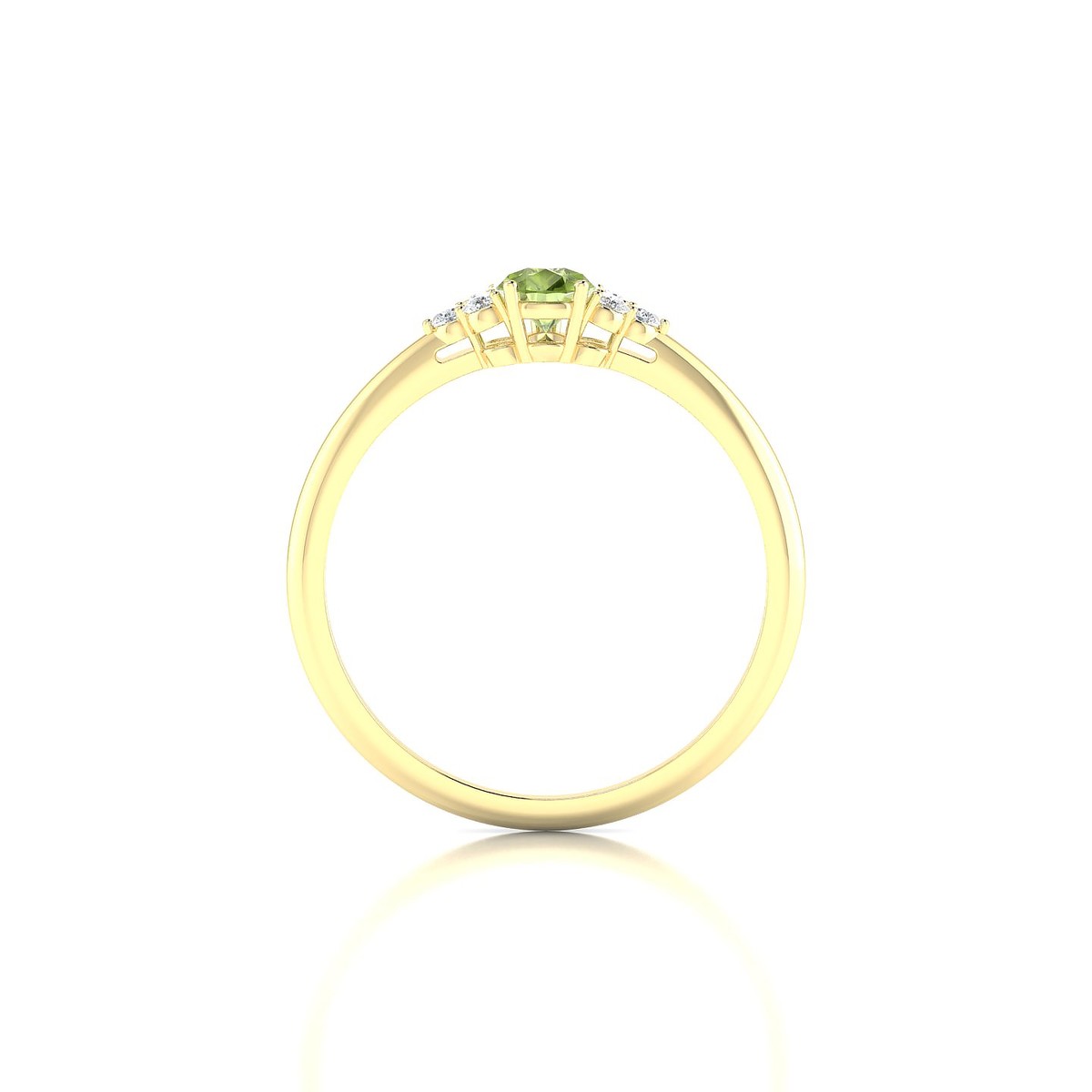 Mirage | 18k Yellow Gold 6 x 4 mm Pear Peridot Ring