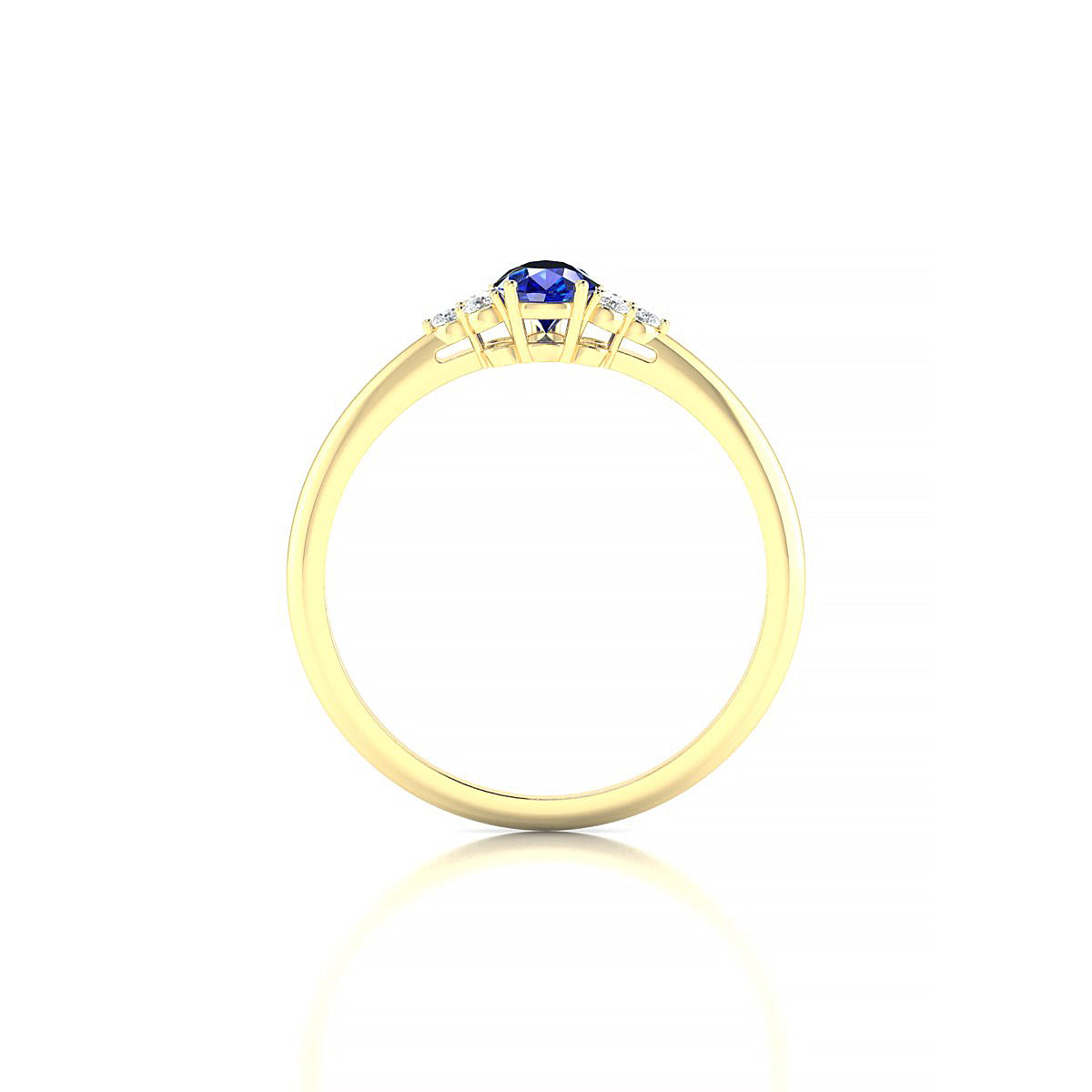 Mirage | 18k Yellow Gold 6 x 4 mm Pear Sapphire Ring