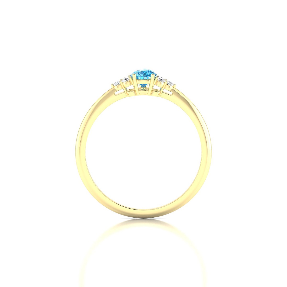 Mirage | 18k Yellow Gold 6 x 4 mm Pear Topaz Ring