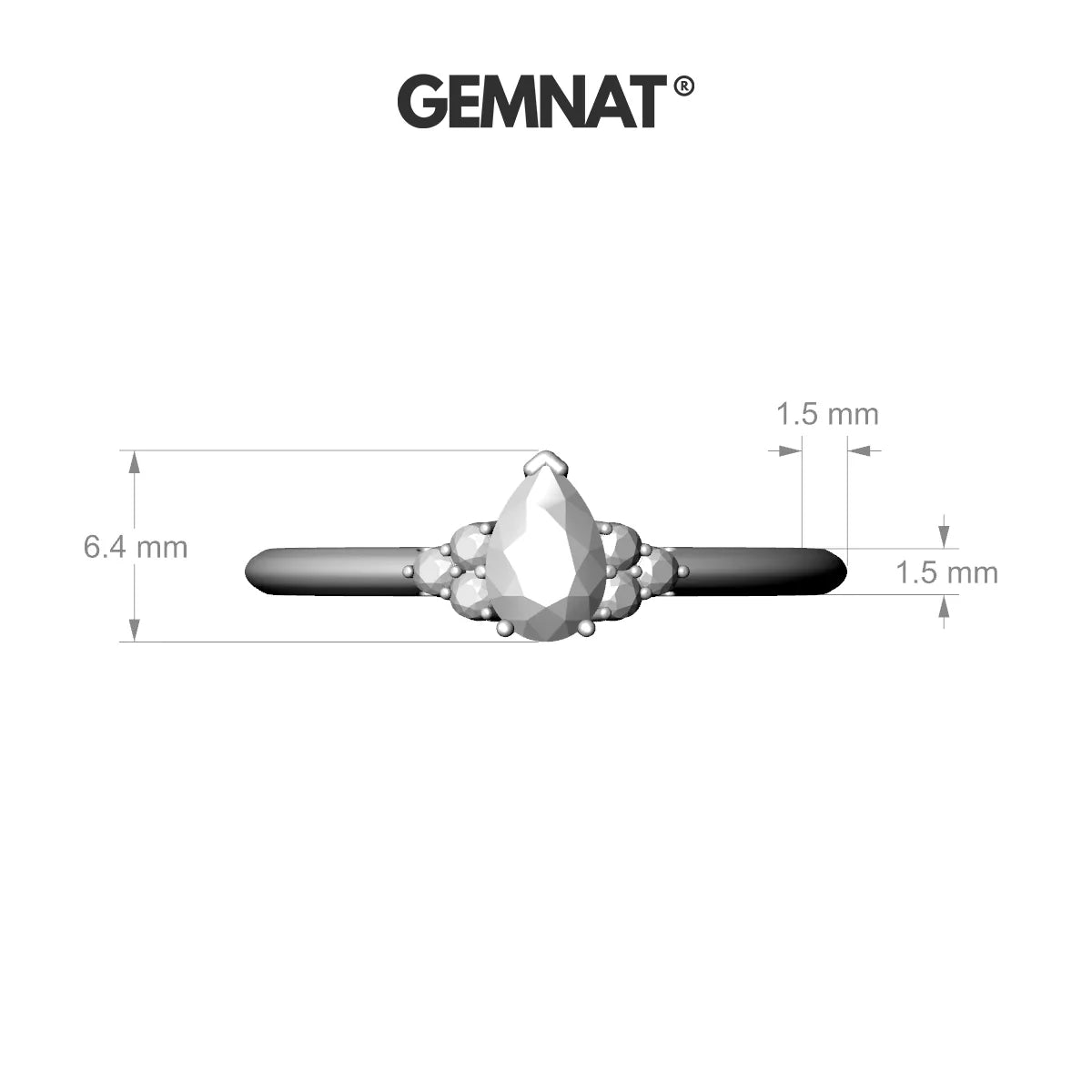 Mirage | 18k Yellow Gold 6 x 4 mm Pear Peridot Ring