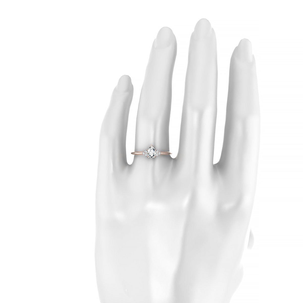 Mirage | 18k Rose Gold 6 x 4 mm Pear Diamond Ring