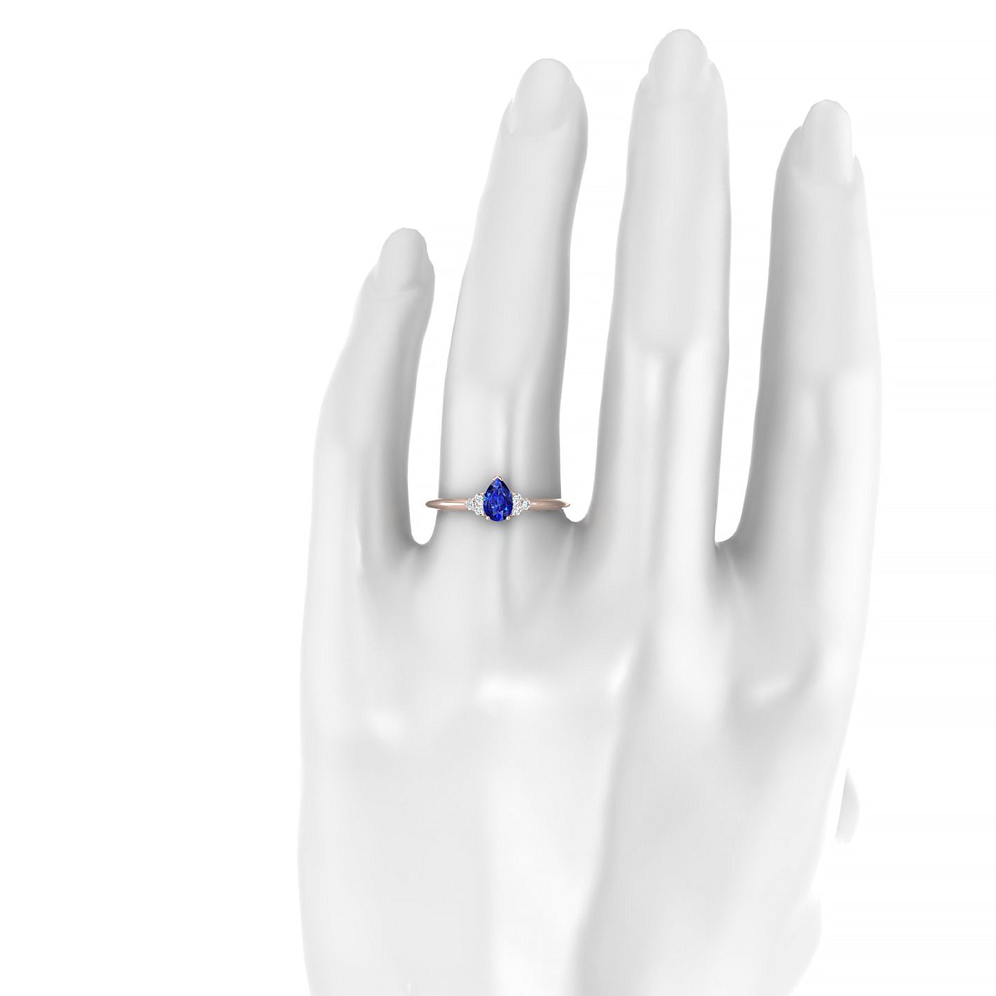 Mirage | 18k Rose Gold 6 x 4 mm Pear Sapphire Ring