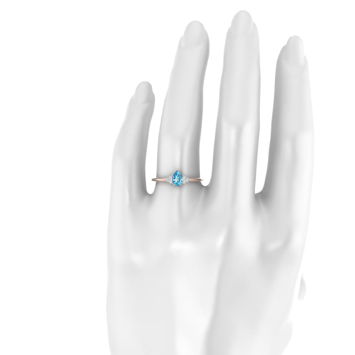 Mirage | 18k Rose Gold 6 x 4 mm Pear Topaz Ring