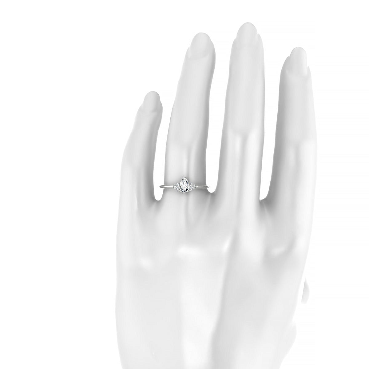 Mirage | 18k White Gold 6 x 4 mm Pear Diamond Ring