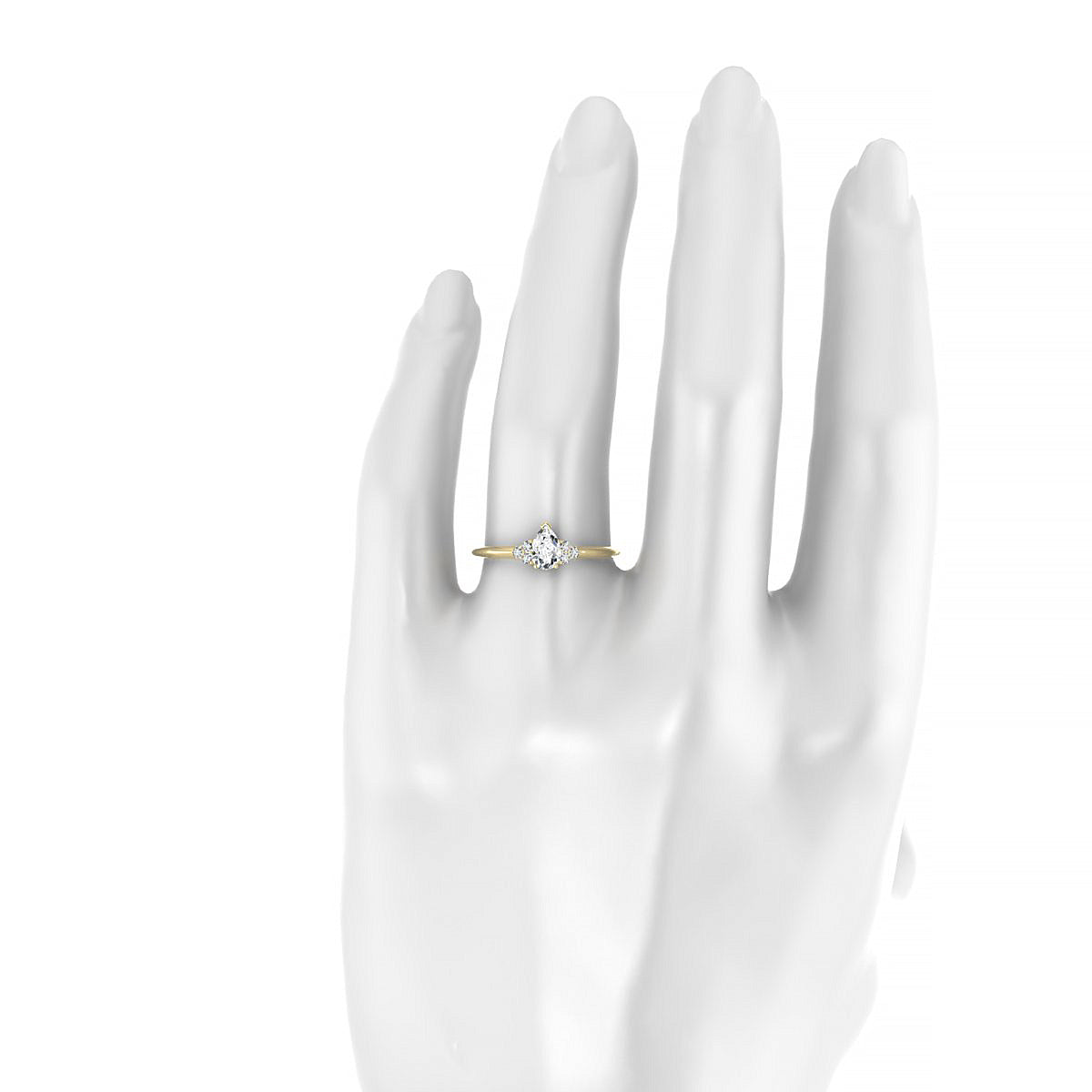 Mirage | 18k Yellow Gold 6 x 4 mm Pear Diamond Ring