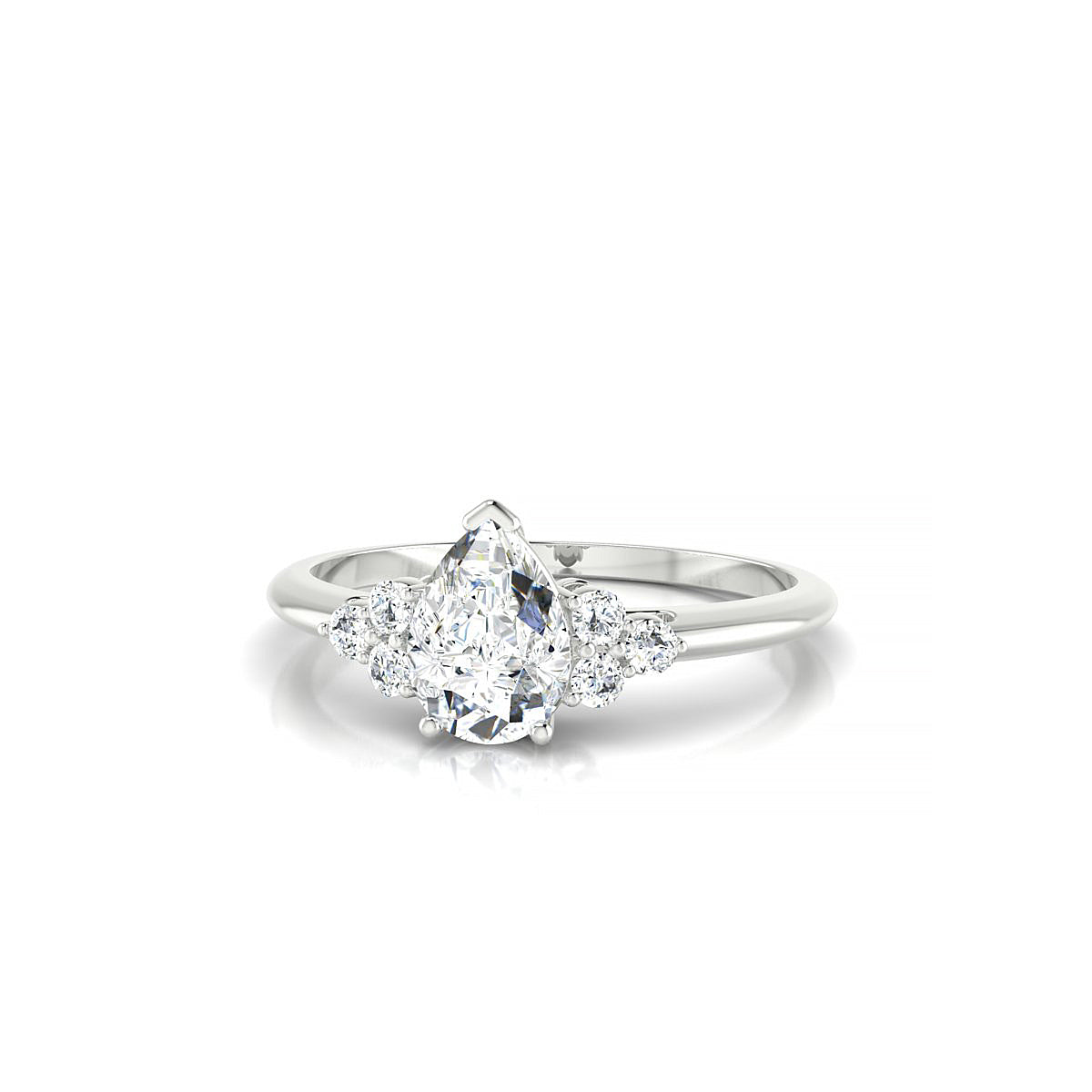 Mirage | 18k White Gold 7 x 5 mm Pear Diamond Ring