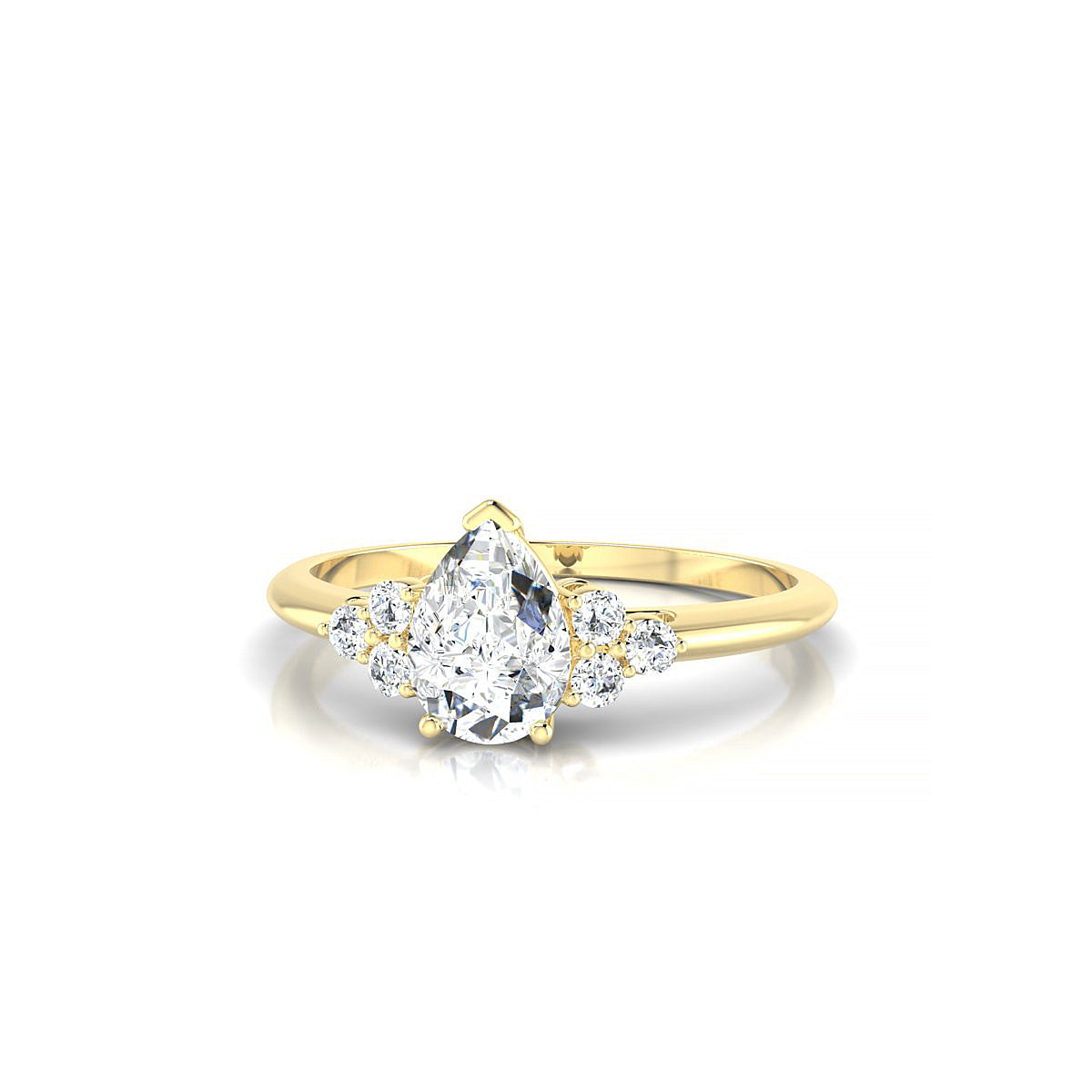 Mirage | 18k Yellow Gold 7 x 5 mm Pear Diamond Ring