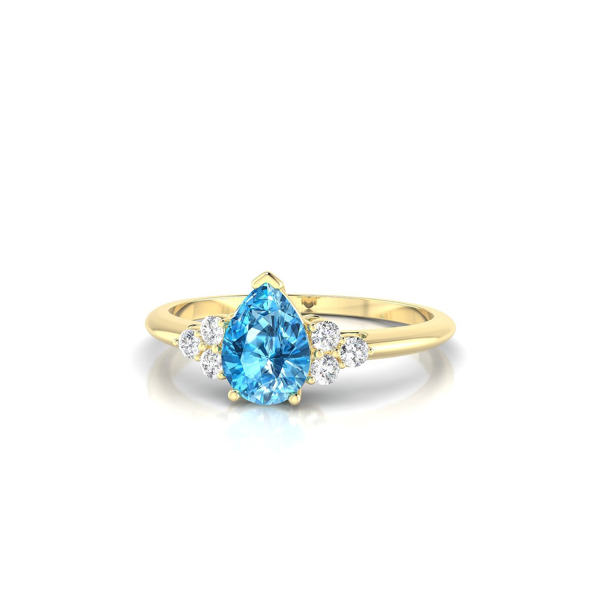 Mirage | 18k Yellow Gold 7 x 5 mm Pear Topaz Ring