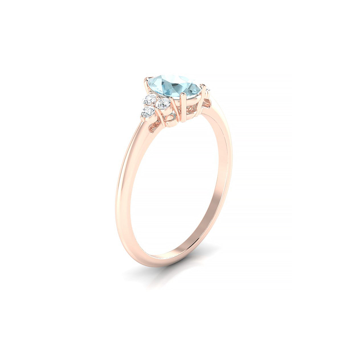 Mirage | 18k Rose Gold 7 x 5 mm Pear Aquamarine Ring