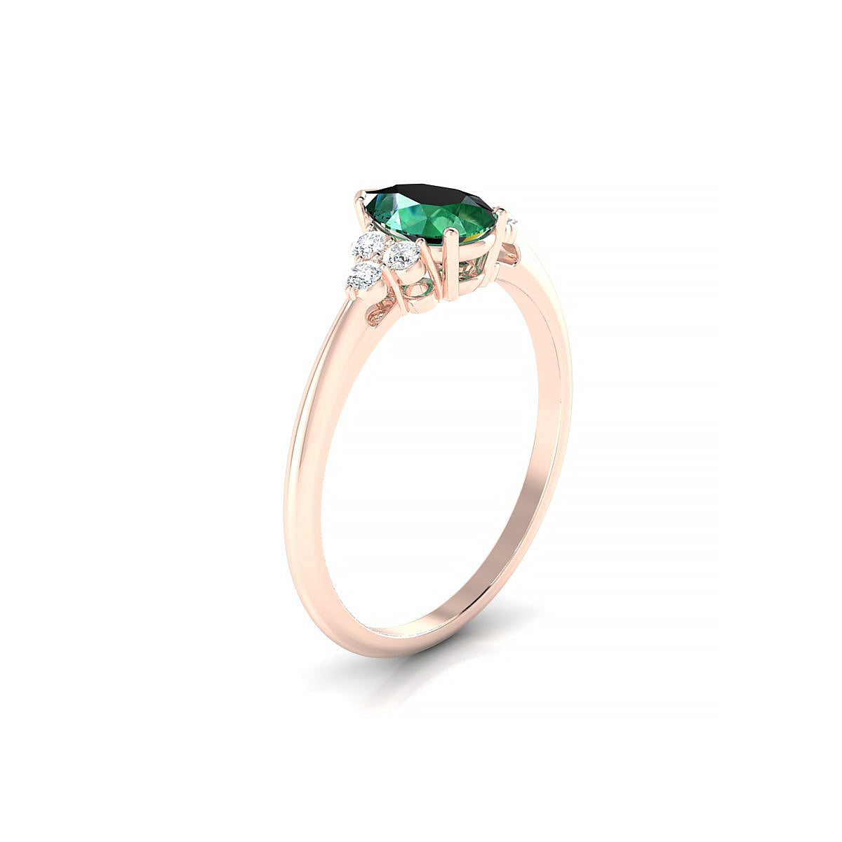 Mirage | 18k Rose Gold 7 x 5 mm Pear Emerald Ring