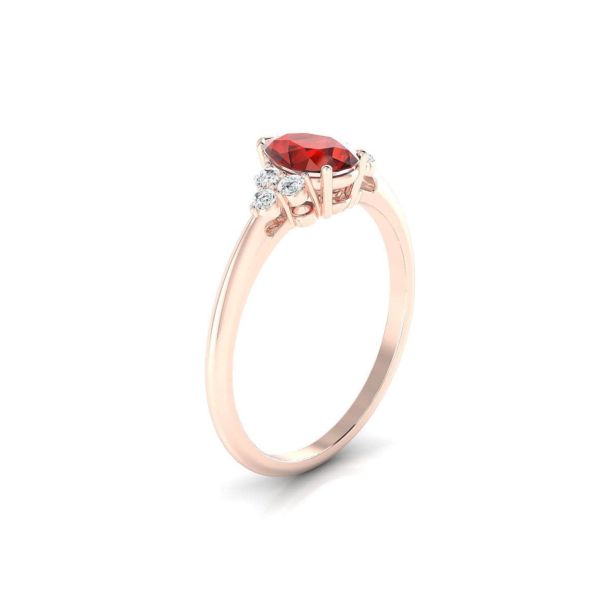 Mirage | 18k Rose Gold 7 x 5 mm Pear Garnet Ring
