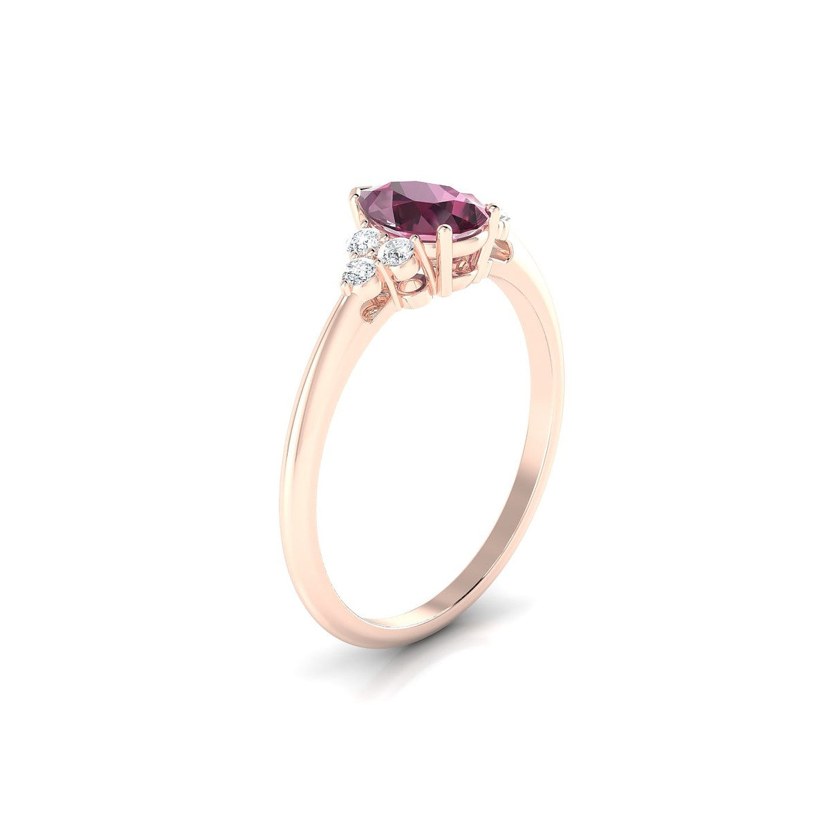 Mirage | 18k Rose Gold 7 x 5 mm Pear Rhodolite Ring