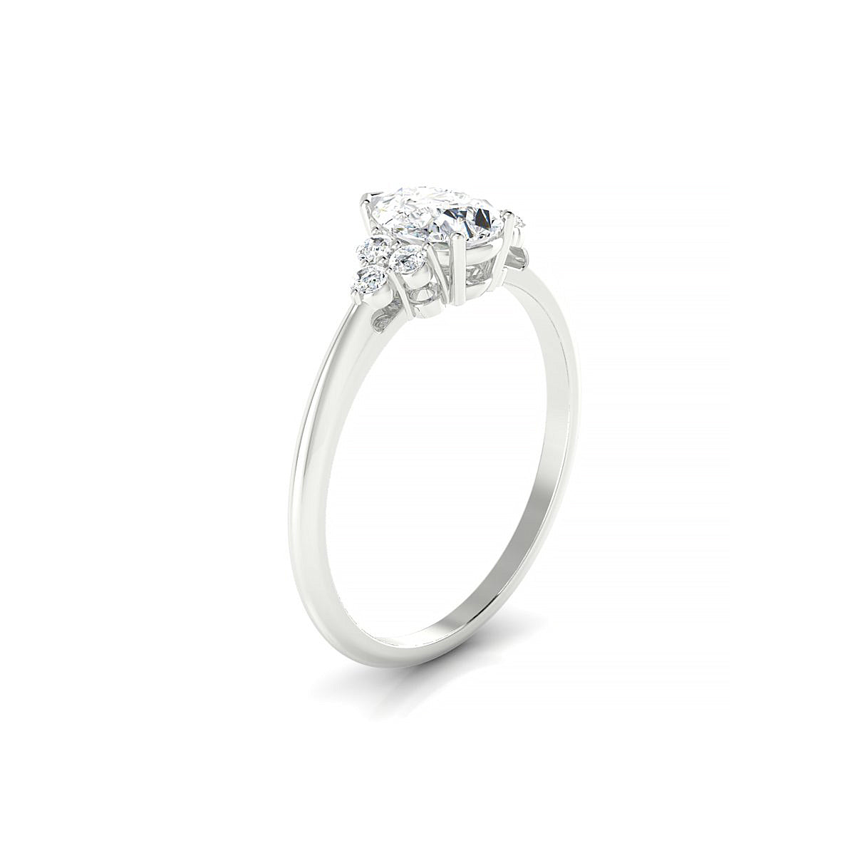 Mirage | 18k White Gold 7 x 5 mm Pear Diamond Ring