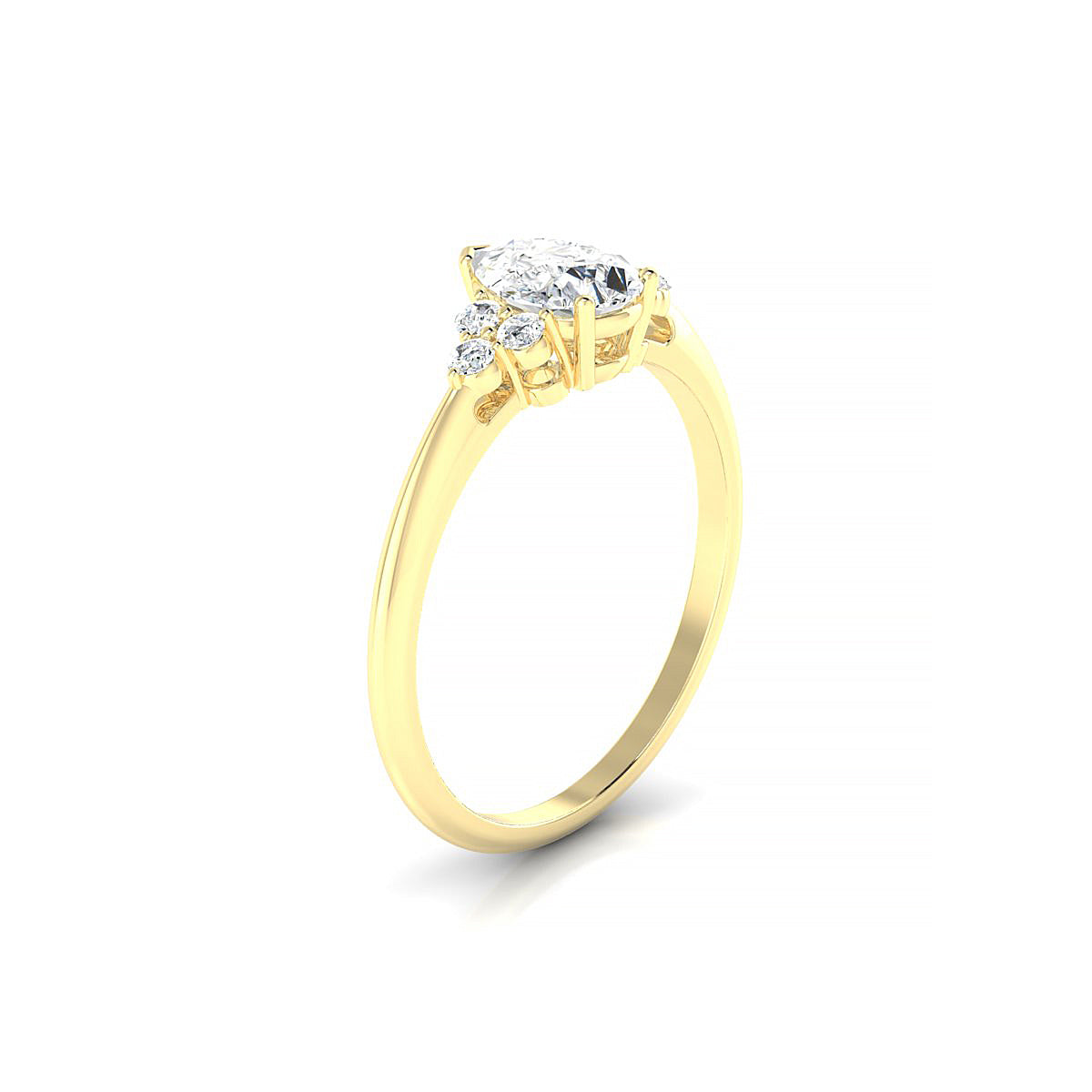 Mirage | 18k Yellow Gold 7 x 5 mm Pear Diamond Ring