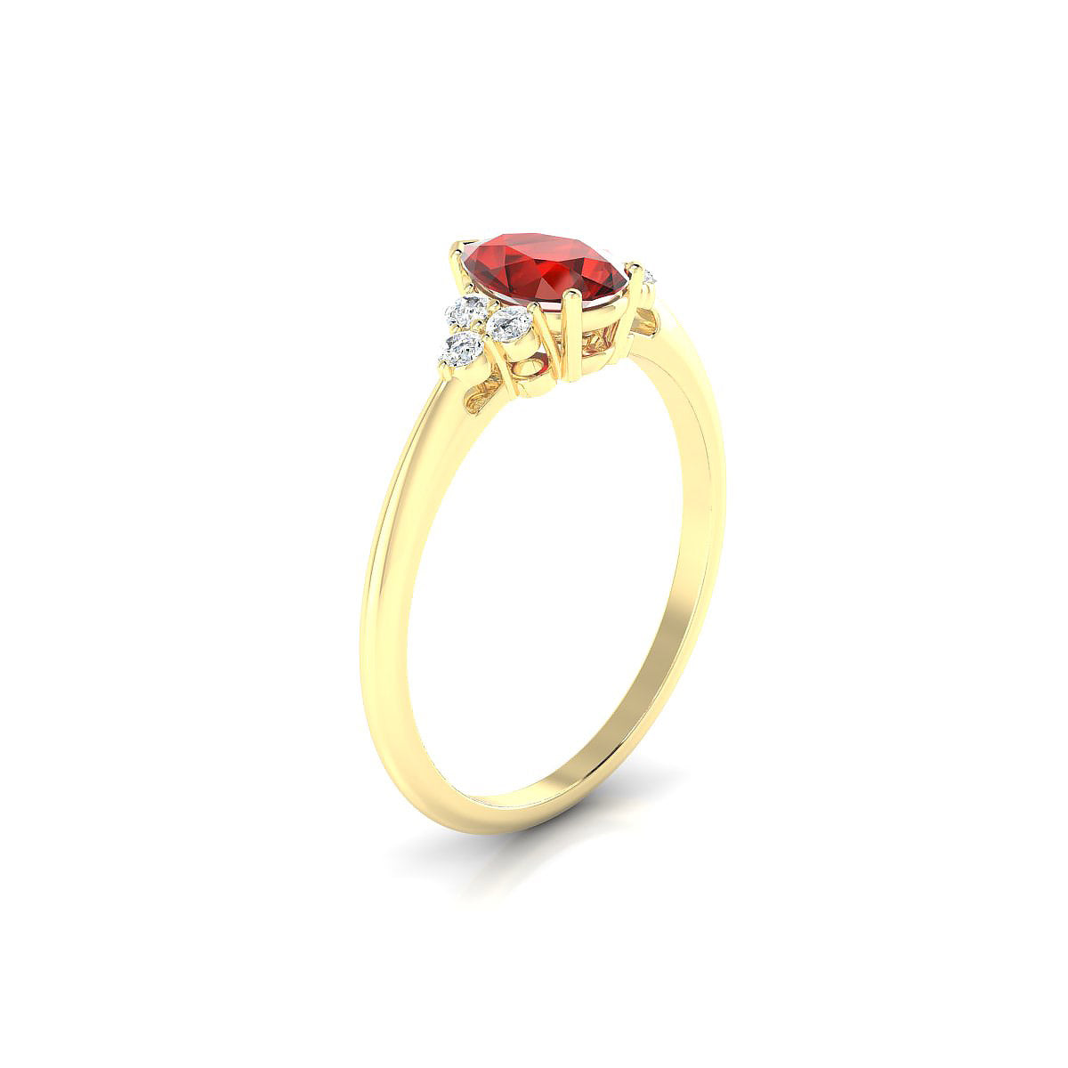 Mirage | 18k Yellow Gold 7 x 5 mm Pear Garnet Ring