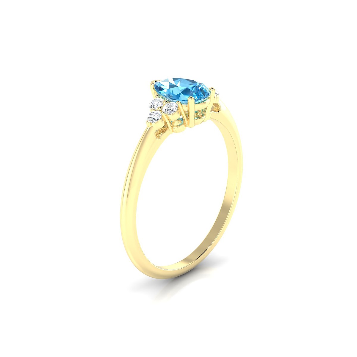Mirage | 18k Yellow Gold 7 x 5 mm Pear Topaz Ring