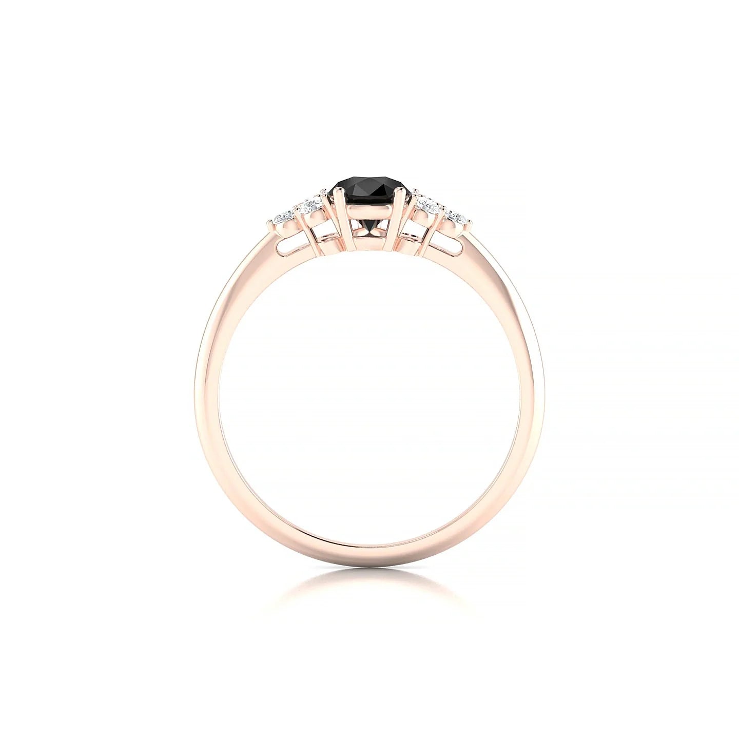 Mirage | 18k Rose Gold 7 x 5 mm Pear Black Diamond Ring