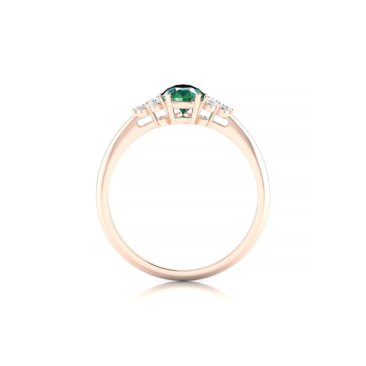 Mirage | 18k Rose Gold 7 x 5 mm Pear Emerald Ring