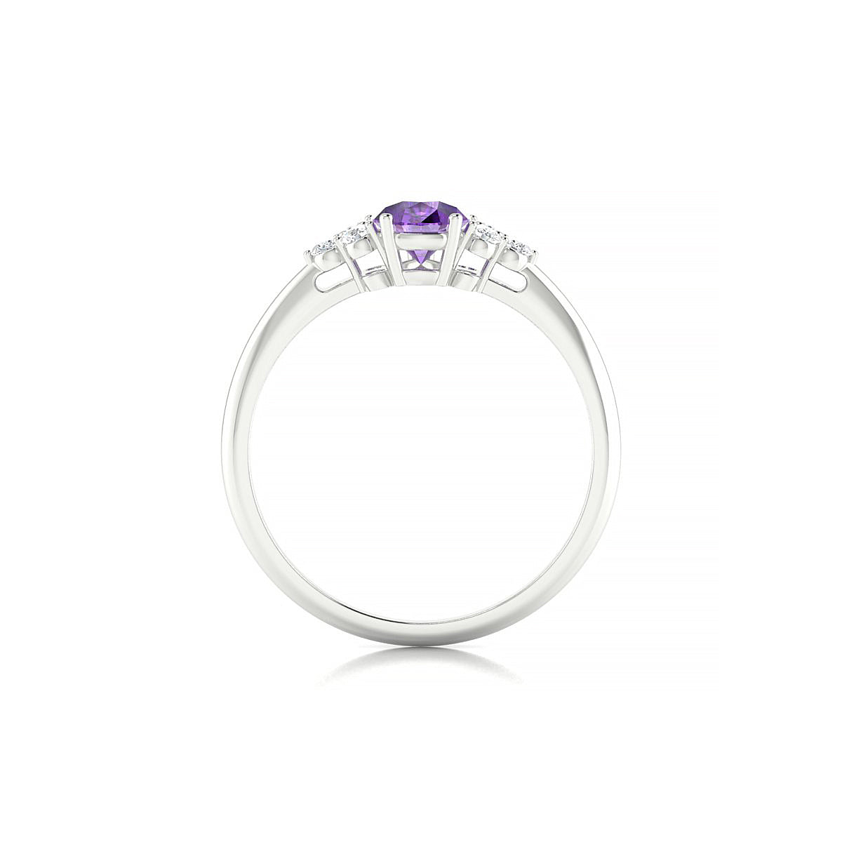 Mirage | 18k White Gold 7 x 5 mm Pear Amethyst Ring