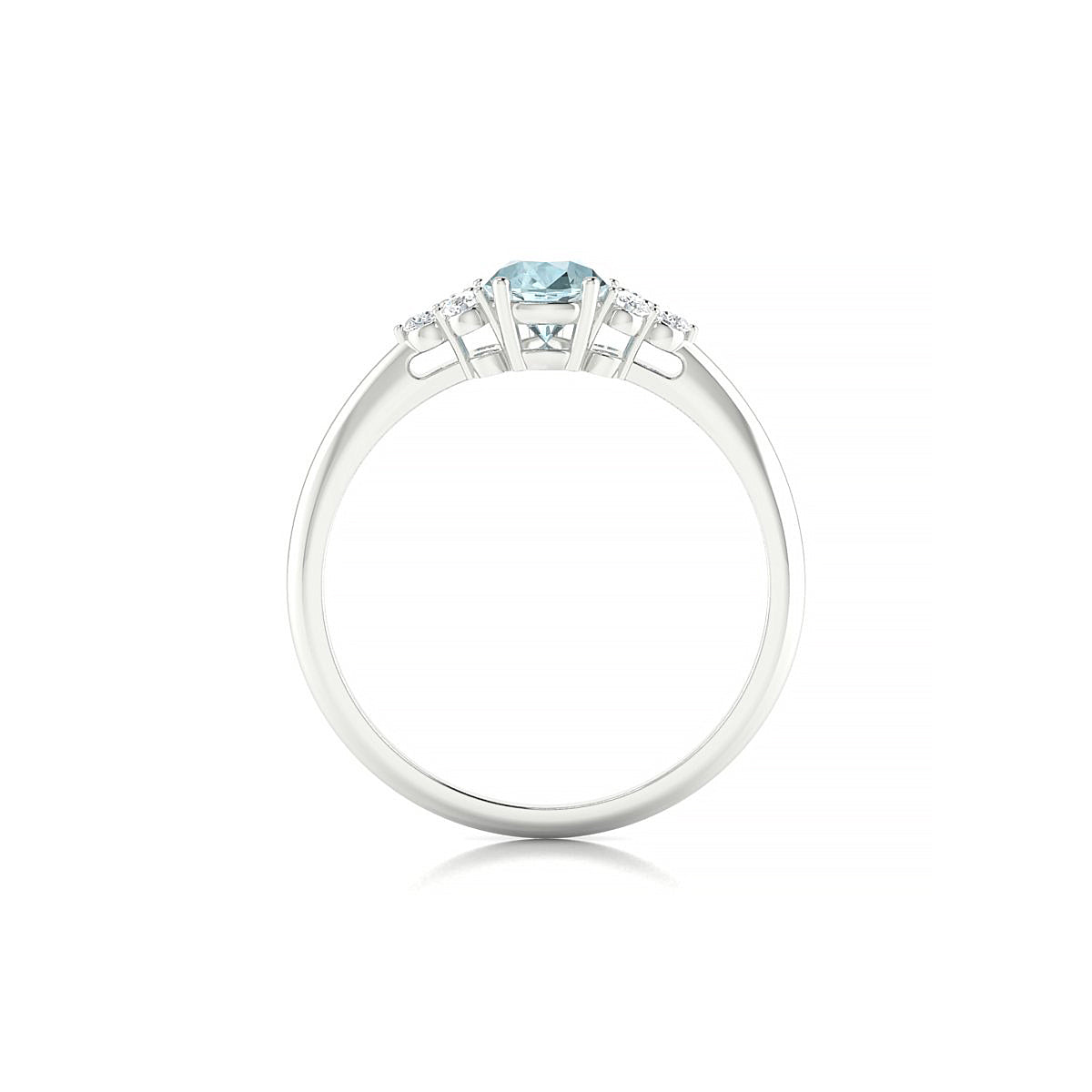 Mirage | 18k White Gold 7 x 5 mm Pear Aquamarine Ring
