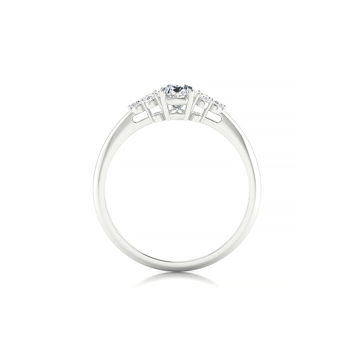 Mirage | 18k White Gold 7 x 5 mm Pear Diamond Ring