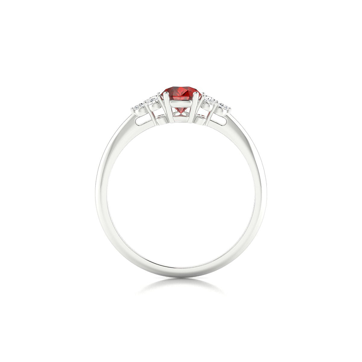 Mirage | 18k White Gold 7 x 5 mm Pear Garnet Ring