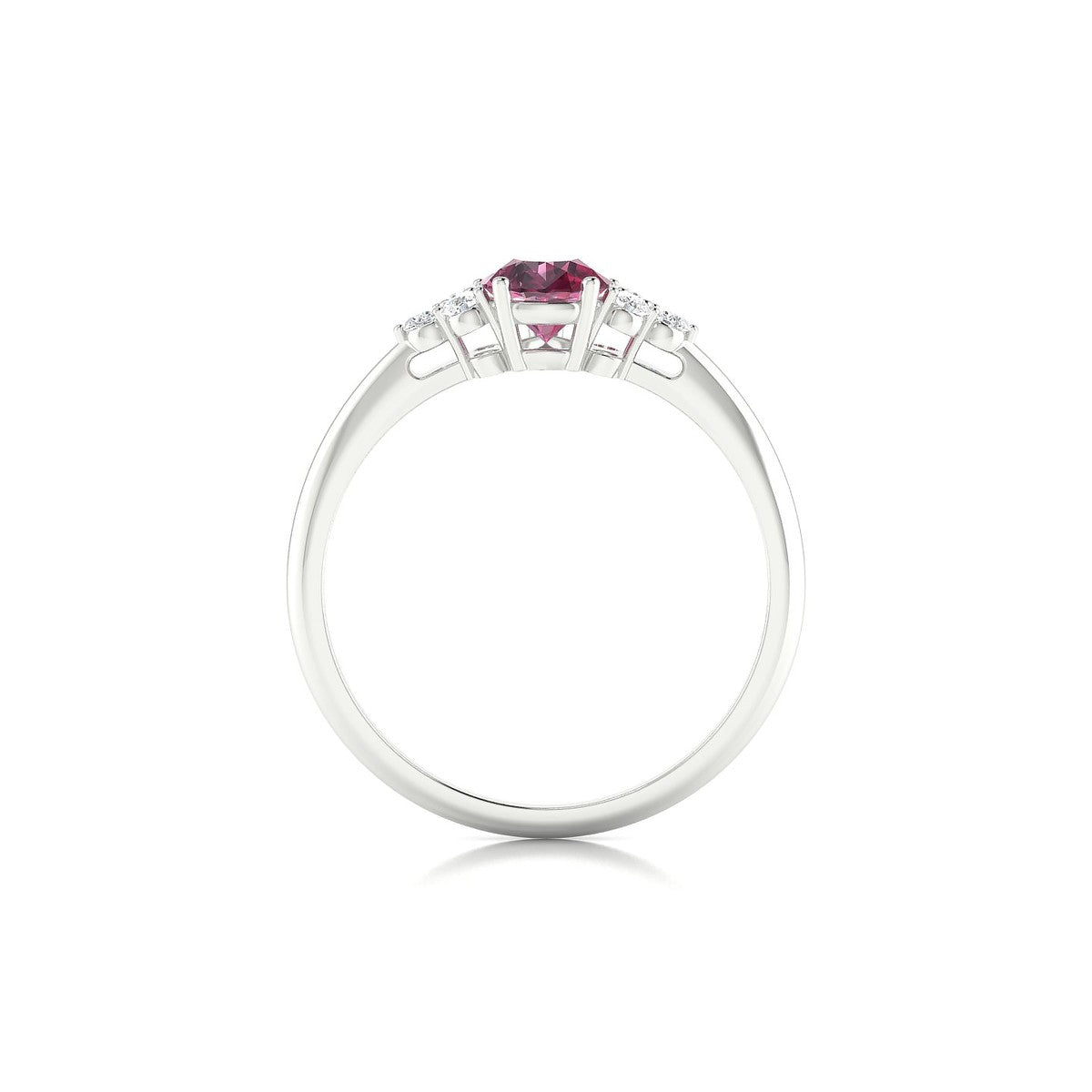 Mirage | 18k White Gold 7 x 5 mm Pear Rhodolite Ring