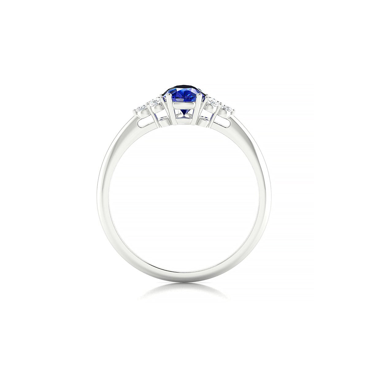 Mirage | 18k White Gold 7 x 5 mm Pear Sapphire Ring