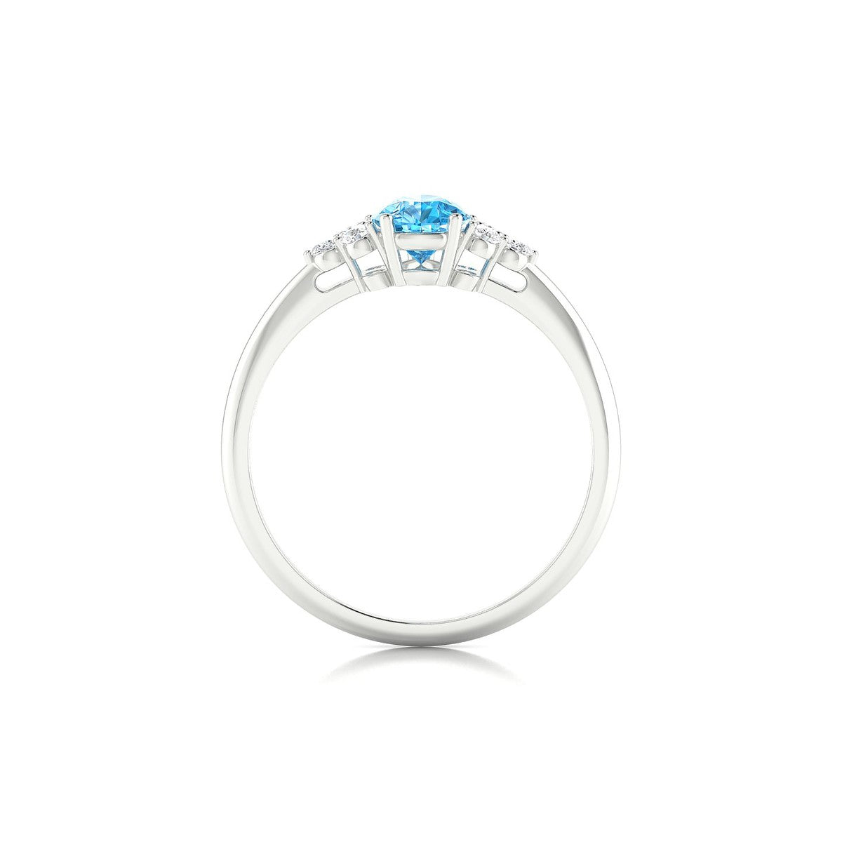 Mirage | 18k White Gold 7 x 5 mm Pear Topaz Ring