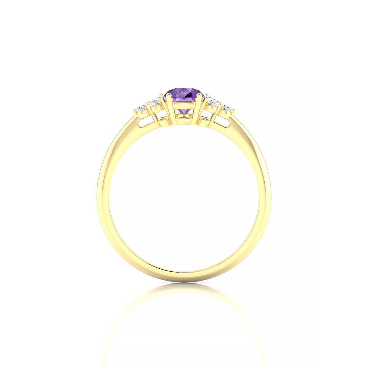 Mirage | 18k Yellow Gold 7 x 5 mm Pear Amethyst Ring