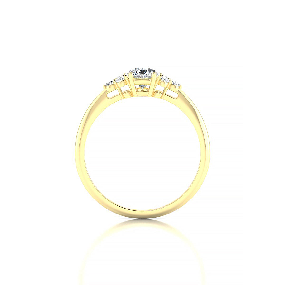 Mirage | 18k Yellow Gold 7 x 5 mm Pear Diamond Ring