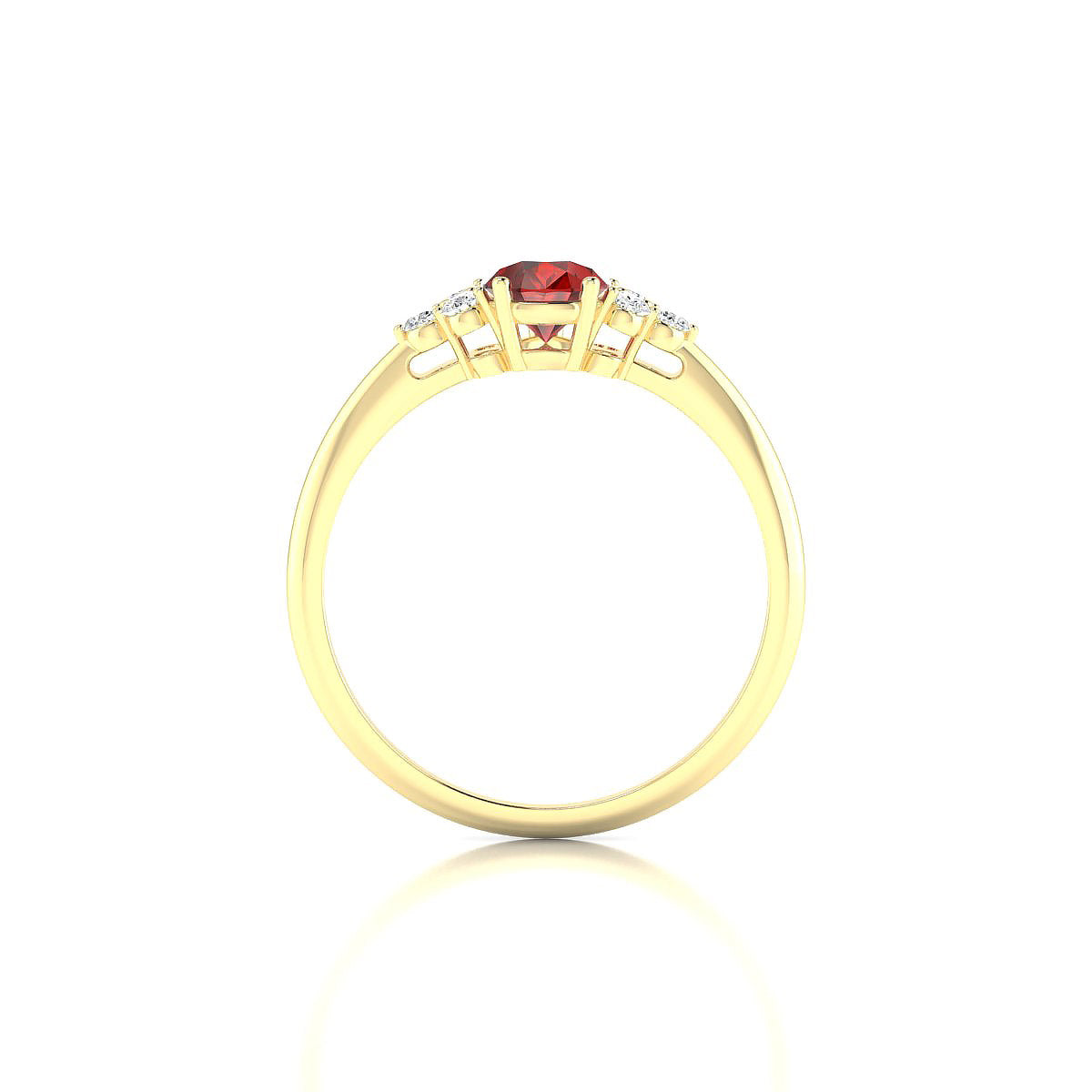 Mirage | 18k Yellow Gold 7 x 5 mm Pear Garnet Ring