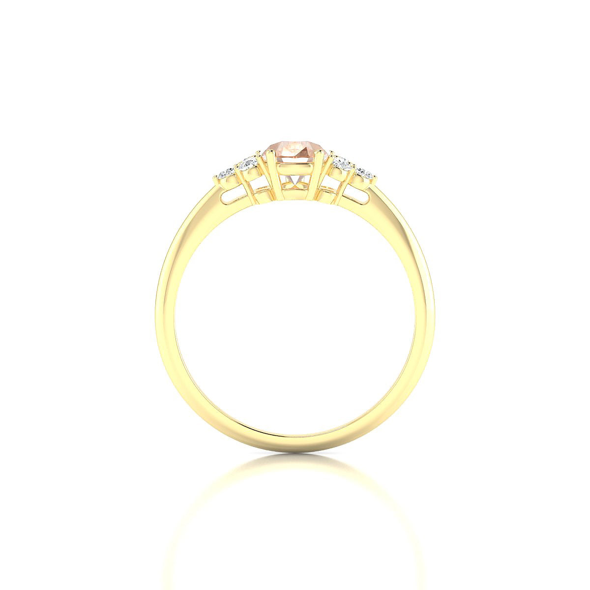 Mirage | 18k Yellow Gold 7 x 5 mm Pear Morganite Ring
