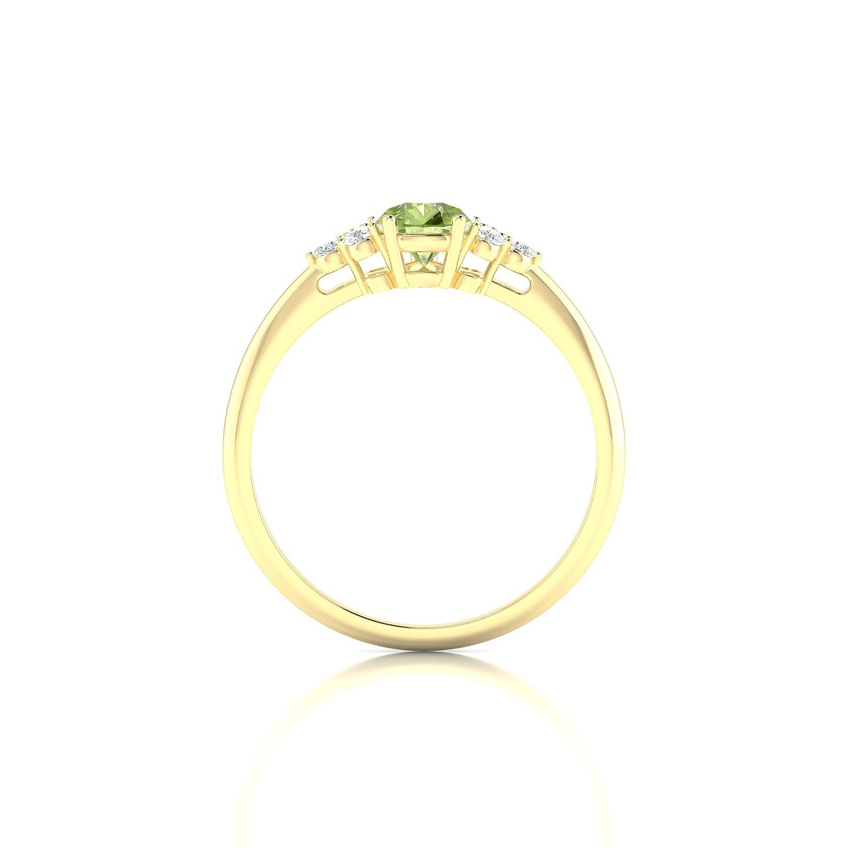 Mirage | 18k Yellow Gold 7 x 5 mm Pear Peridot Ring