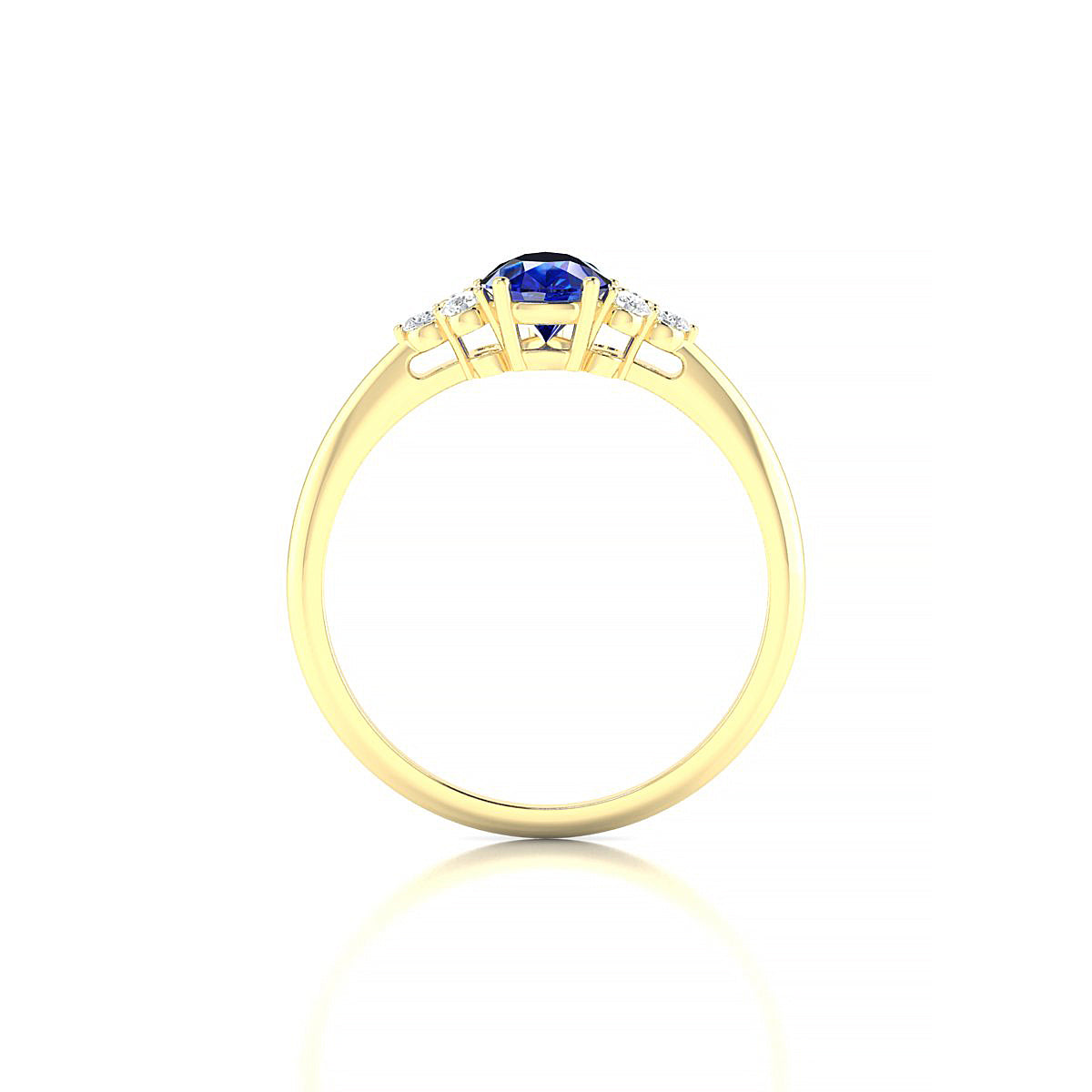 Mirage | 18k Yellow Gold 7 x 5 mm Pear Sapphire Ring
