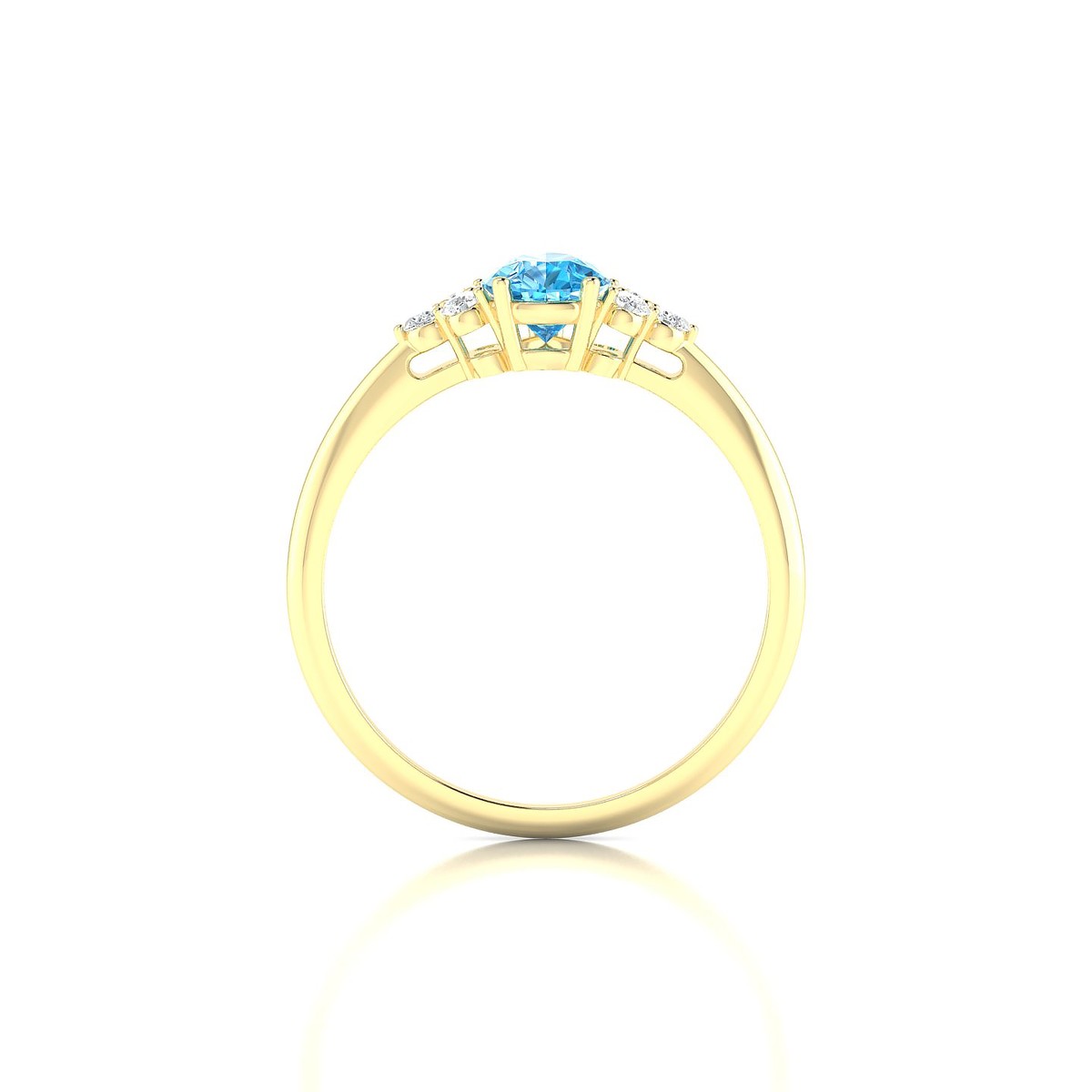 Mirage | 18k Yellow Gold 7 x 5 mm Pear Topaz Ring