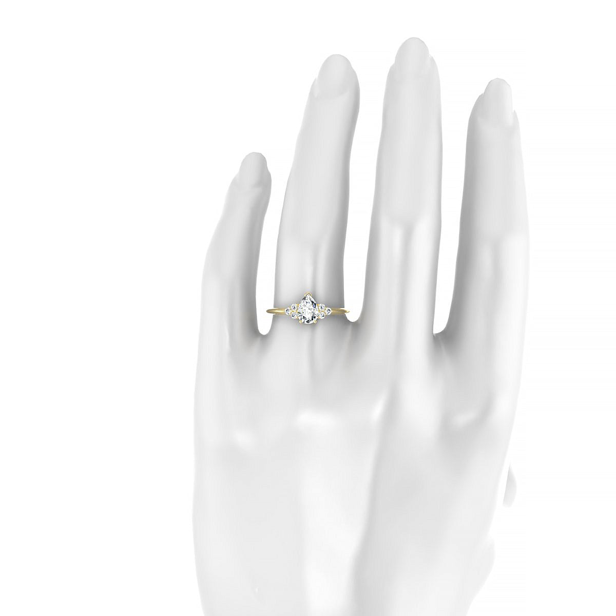Mirage | 18k Yellow Gold 7 x 5 mm Pear Diamond Ring